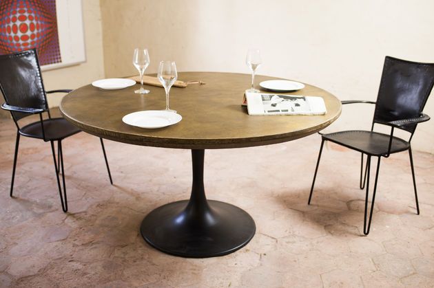Table ronde en laiton Liverpool