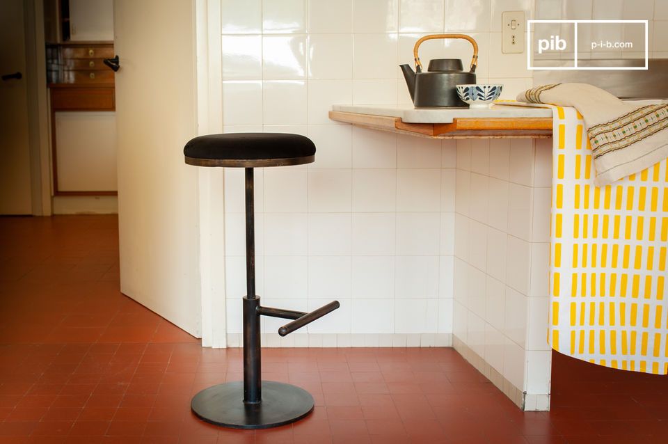 Un tabouret au style vintage et industriel