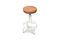 Miniature Tabouret d'officine blanc en cuir Lariboisiere Détouré