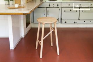 Tabouret haut en bois Niels