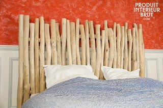 Tête de lit en teck naturel