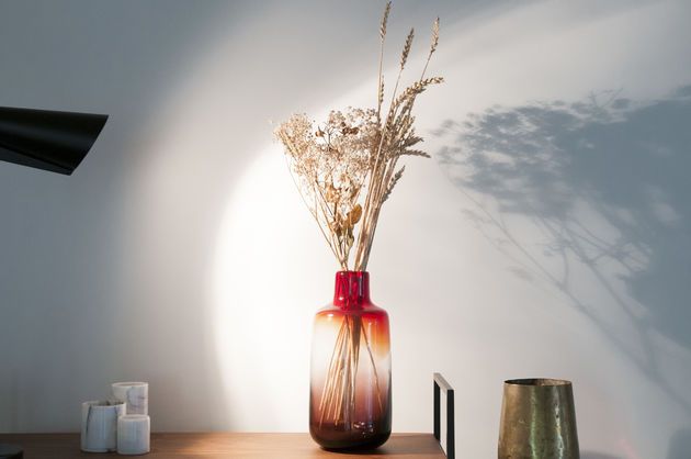 Vase en verre rouge Bobby